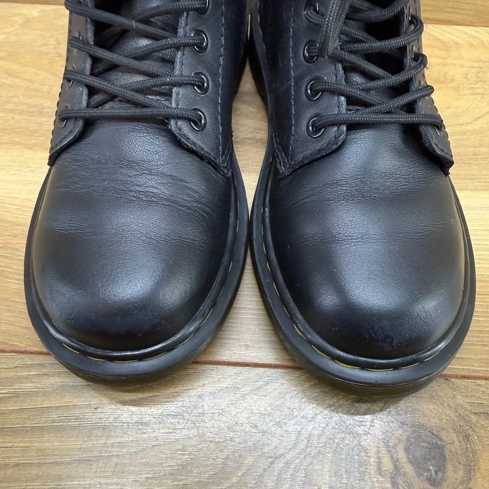 Dr Martens Little Kids Boys Girls 13 Black Leather Combat Boots 1460 Zipper